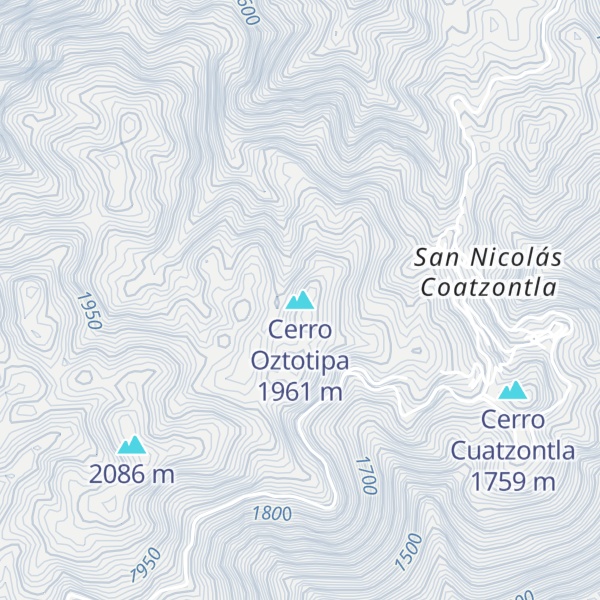 Map of Cerro Oztotipa