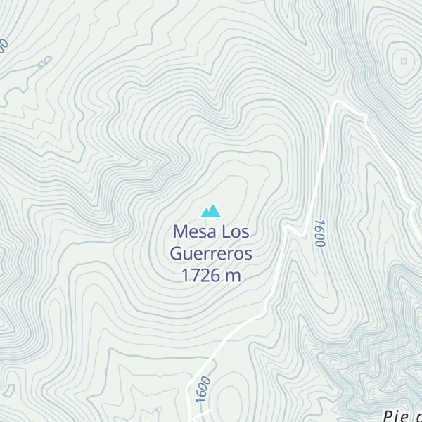Map of Mesa Los Guerreros