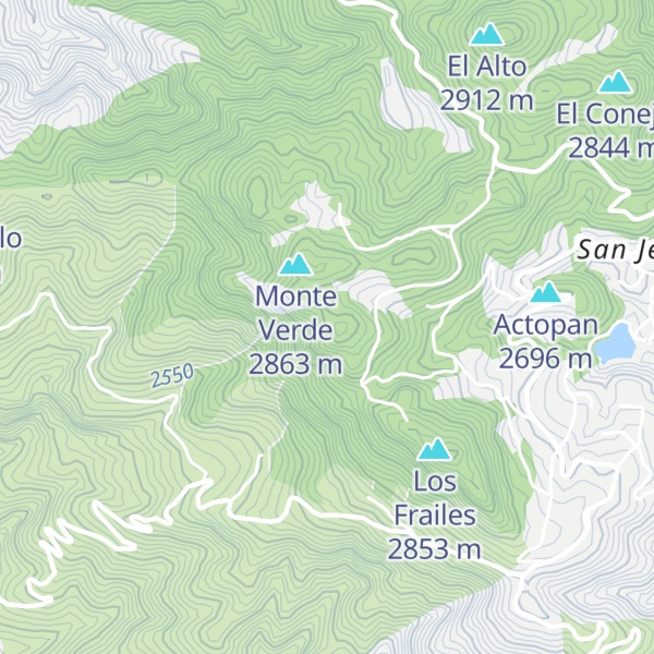 Map of Las Monjas