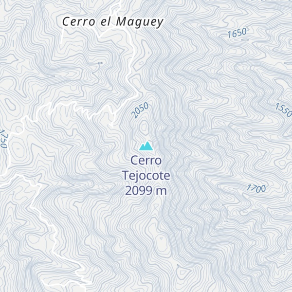 Map of Cerro Tejocote