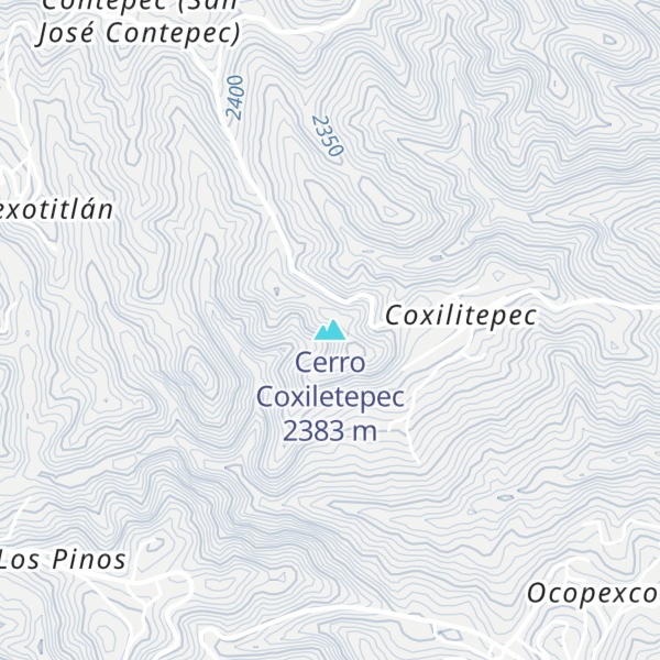 Map of Cerro Coxiletepec