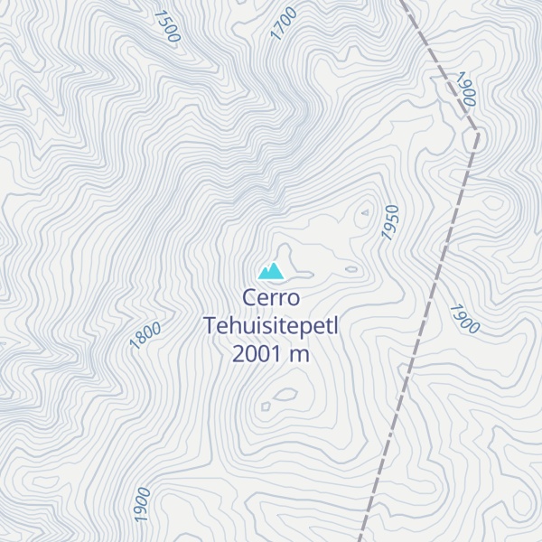 Map of Cerro Tehuisitepetl