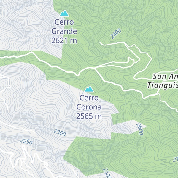 Map of Cerro Corona