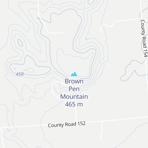Map of Brown Pen Mountain