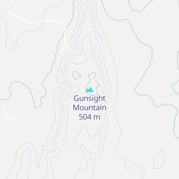 Map of Gunsight Mountain