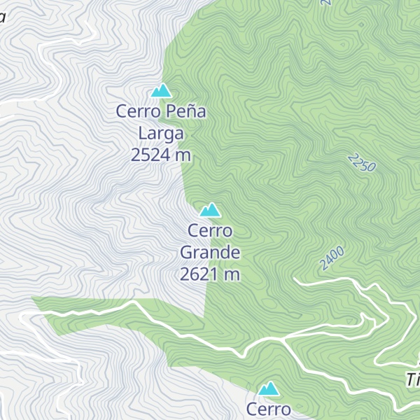 Map of Cerro Grande