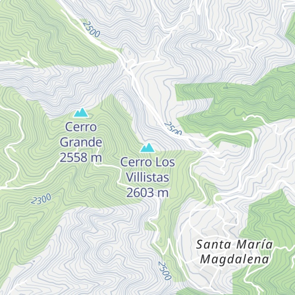 Map of Cerro Los Villistas
