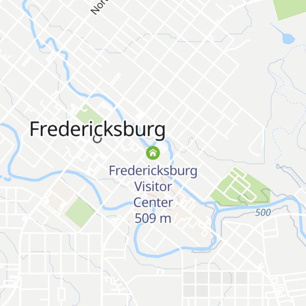 Map of Fredericksburg Visitor Center