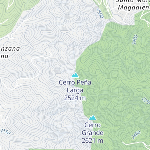 Map of Cerro Peña Larga