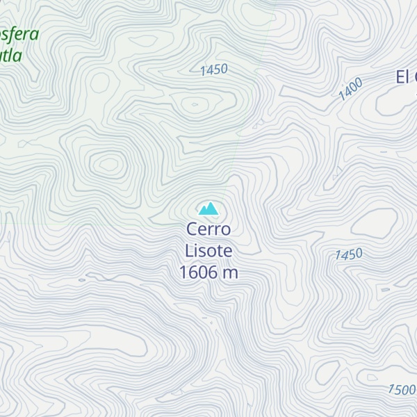Map of Cerro Lisote