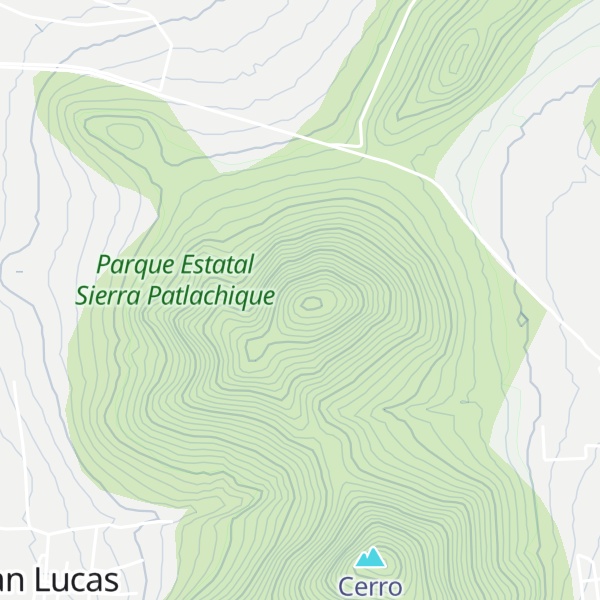 Map of Cerro Tezontlale