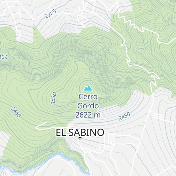 Map of Cerro Gordo