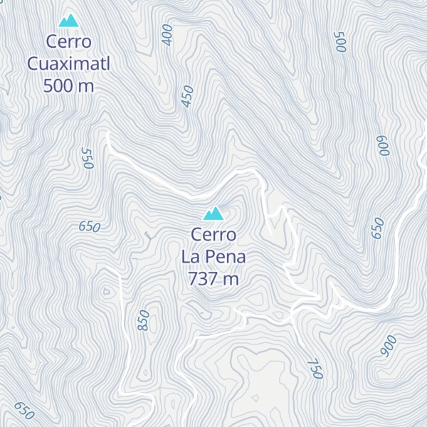 Map of Cerro La Pena