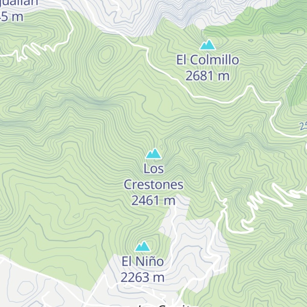 Map of Los Crestones