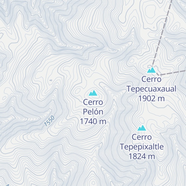 Map of Cerro Pelón