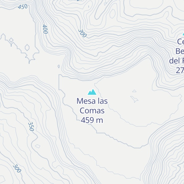Map of Mesa las Comas