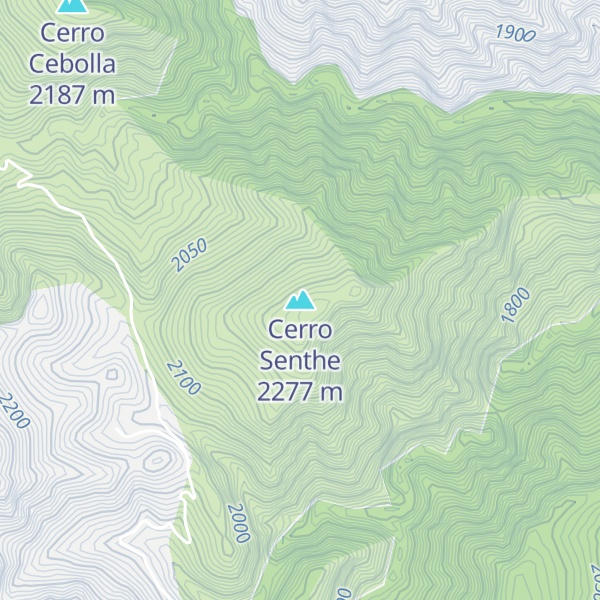 Map of Cerro Senthe