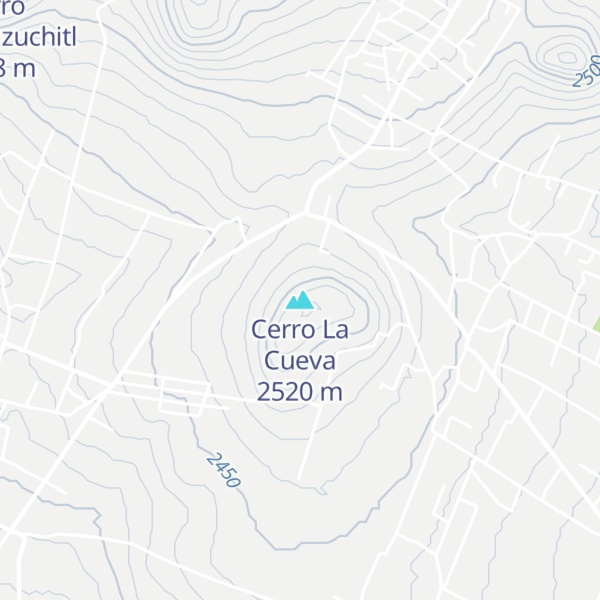 Map of Cerro La Cueva