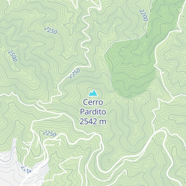 Map of Cerro Pardito