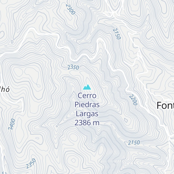 Map of Cerro Piedras Largas