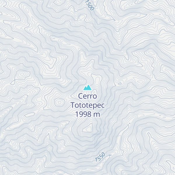 Map of Cerro Tototepec