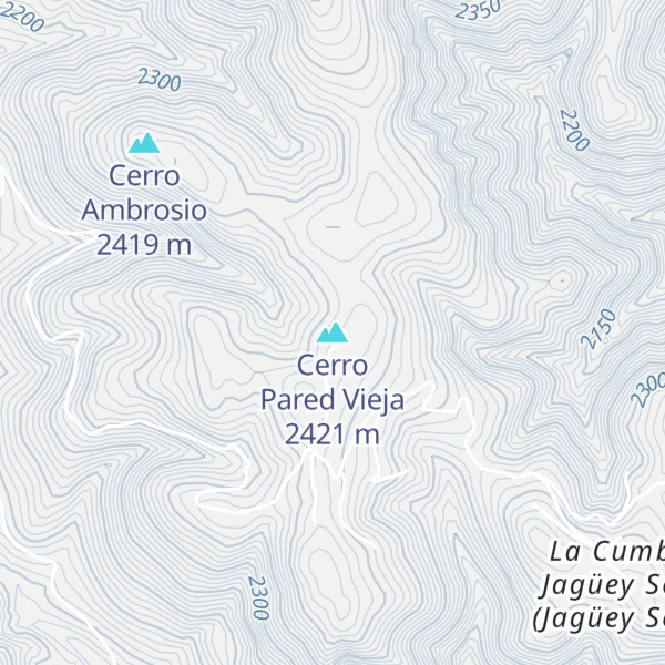 Map of Cerro Pared Vieja