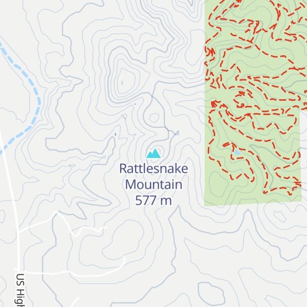 Map of Rattlesnake Mountain
