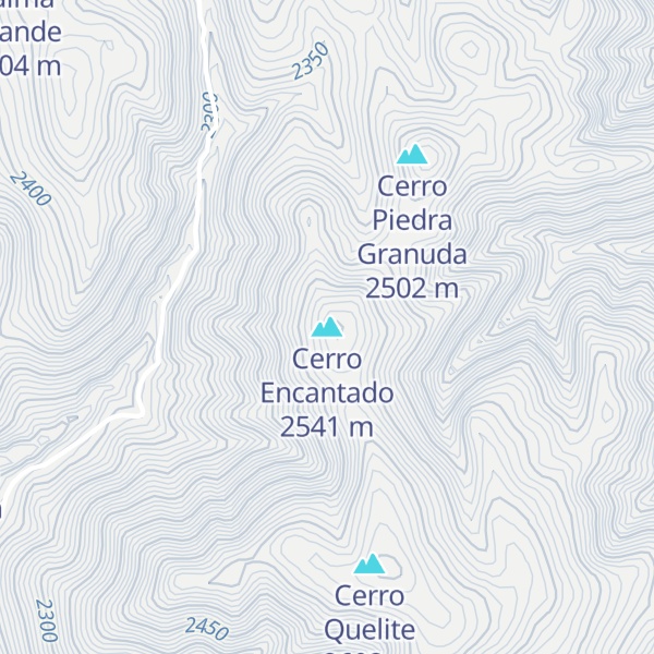 Map of Cerro Encantado