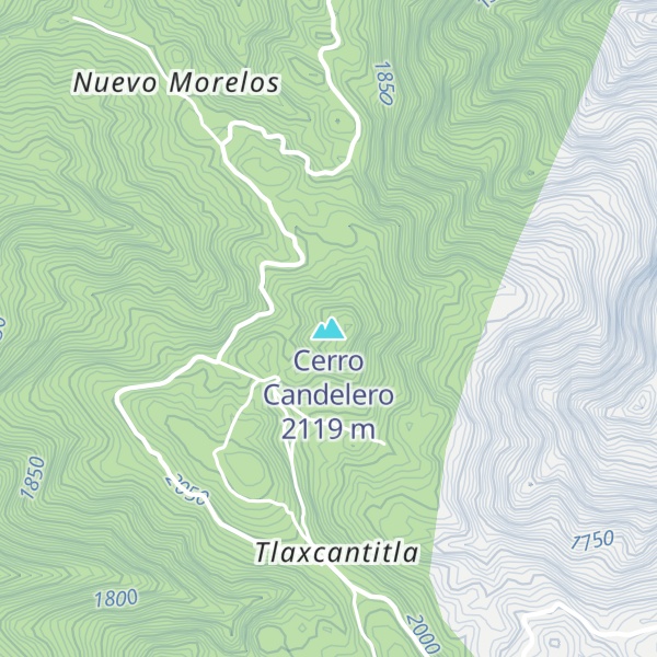 Map of Cerro Candelero