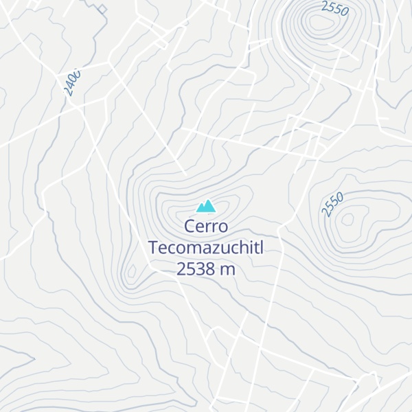 Map of Cerro Tecomazuchitl
