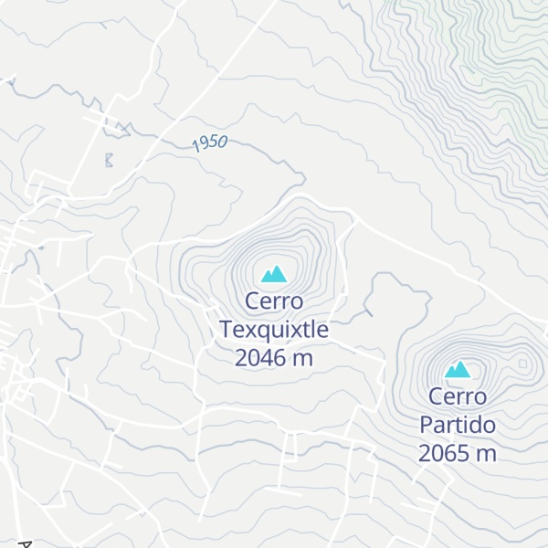 Map of Cerro Texquixtle