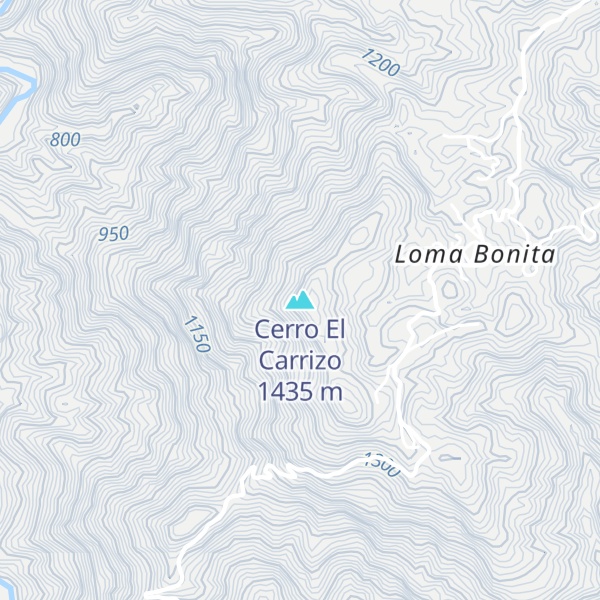 Map of Cerro El Carrizo