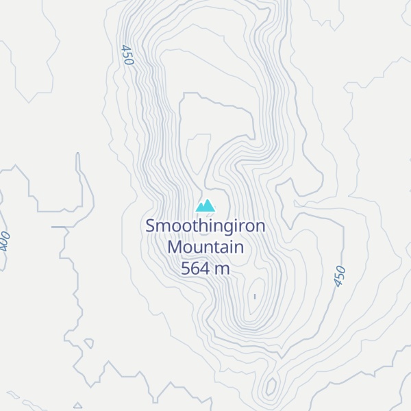 Map of Smoothingiron Mountain