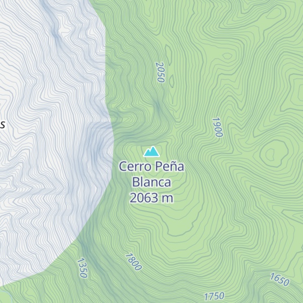 Map of Cerro Peña Blanca