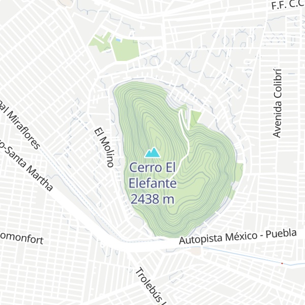 Map of Cerro El Elefante