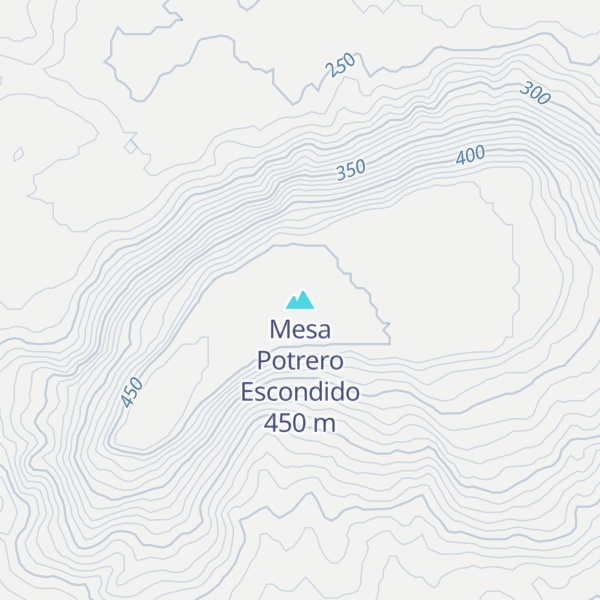 Map of Mesa Potrero Escondido