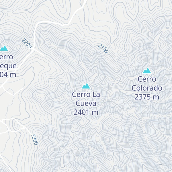 Map of Cerro La Cueva