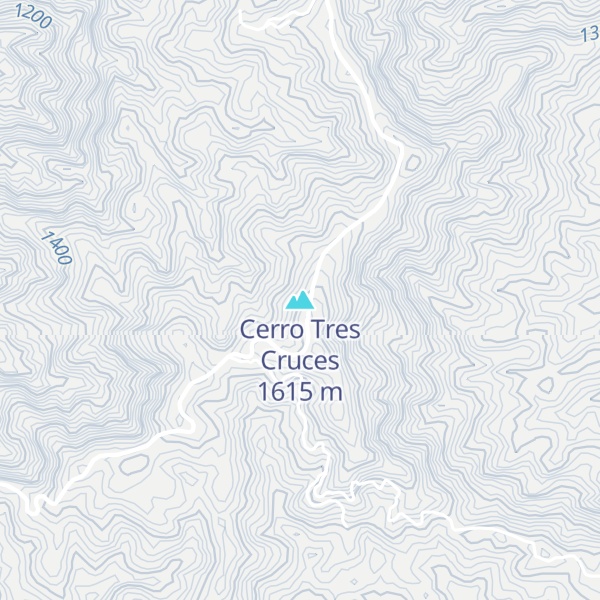 Map of Cerro Tres Cruces