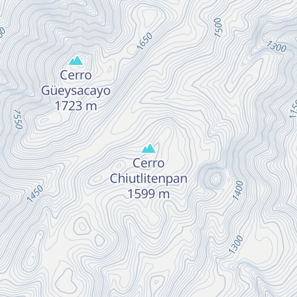 Map of Cerro Chiutlitenpan