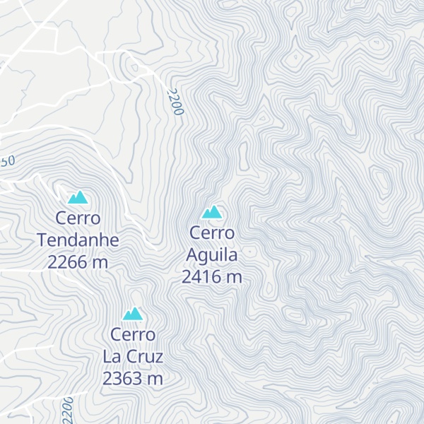 Map of Cerro Aguila