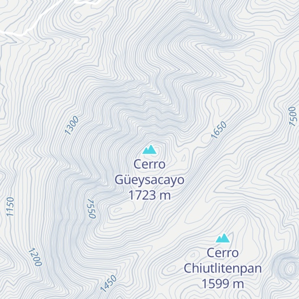 Map of Cerro Güeysacayo