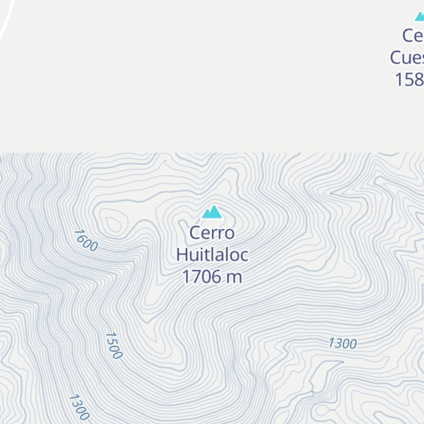 Map of Cerro Huitlaloc