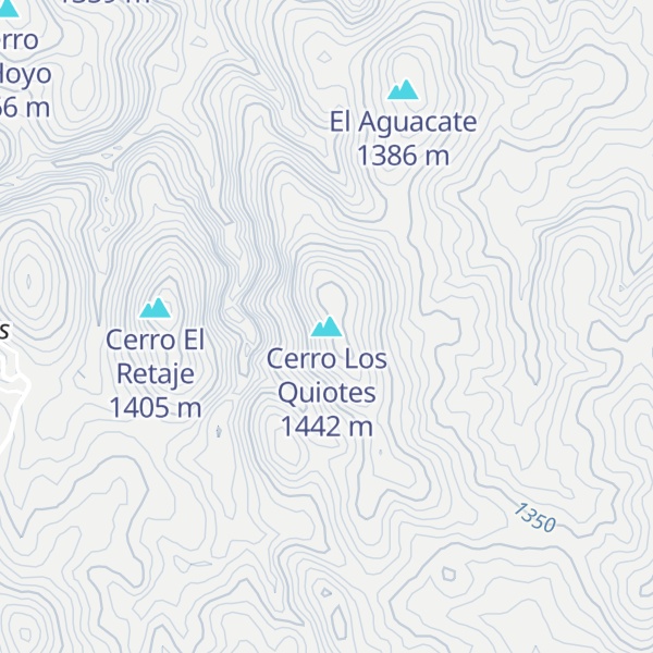 Map of Cerro Los Quiotes