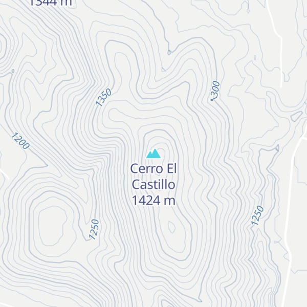 Map of Cerro El Castillo