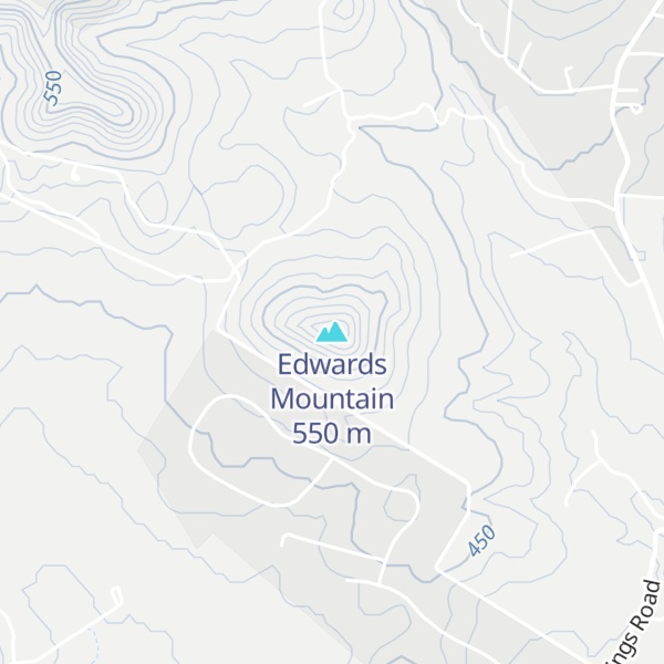 Map of Edwards Mountain
