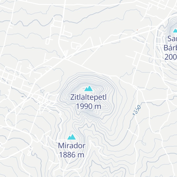 Map of Zitlaltepetl