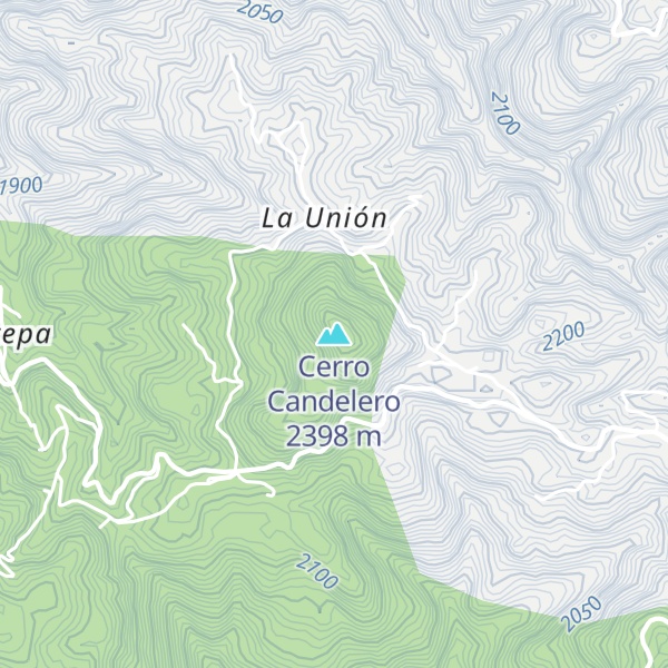 Map of Cerro Candelero