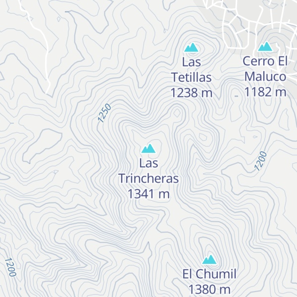 Map of Las Trincheras
