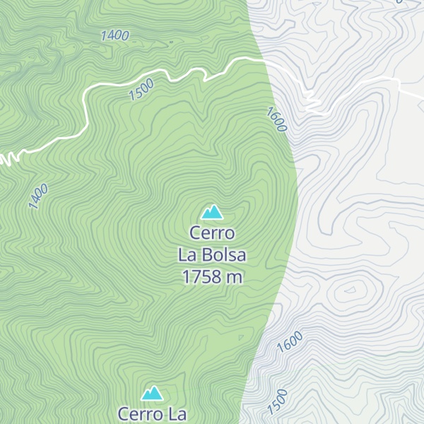 Map of Cerro La Bolsa