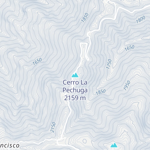 Map of Cerro La Pechuga